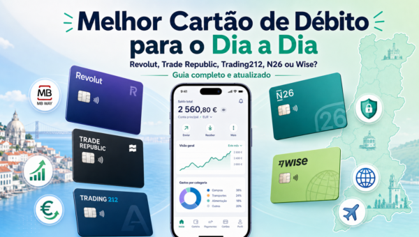 Melhor cartão de débito para o dia a dia: cartões bancários e app de banco no telemóvel