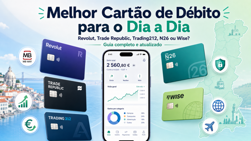 Melhor cartão de débito para o dia a dia: cartões bancários e app de banco no telemóvel